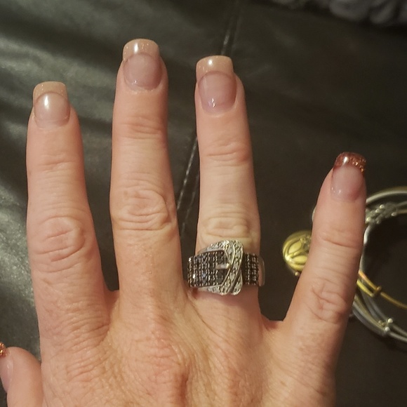 COPY - Macys Black and White Diamond Belt Buckle … - Picture 1 of 4